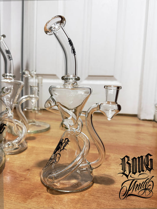 BONGTHUG BONG THUG swirl RIG GLASS concentrate DAB 10inch （25.5CM） 14mm * NORMAL thick *