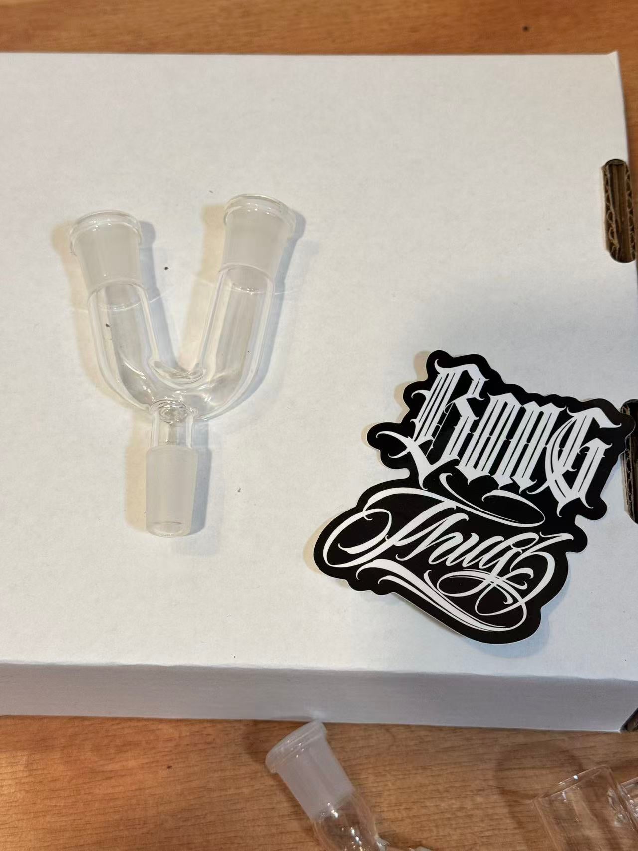 BONGTHUG BONG THUG  GLASS  Adaptor concentrate DAB Bowl 14mm to double 14mm